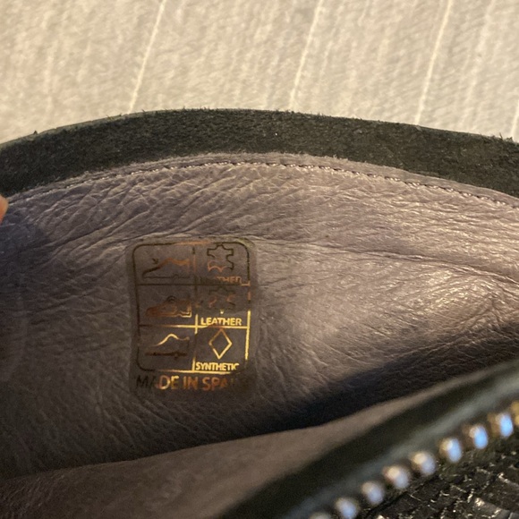 Kanna Women's Kelly Booties Size 8 Black Leather Zipper Trim Western Boho - Picture 8 of 8